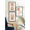 Modern Üçlü Ahşap Çerçeveli Tablo 23 x 30