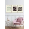 Modern Üçlü Ahşap Çerçeveli Tablo 23 x 30