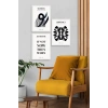 Modern Üçlü Ahşap Çerçeveli Tablo 23 x 30