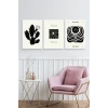 Modern Üçlü Ahşap Çerçeveli Tablo 30 x 40