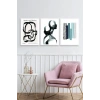 Modern Üçlü Ahşap Çerçeveli Tablo 30 x 40