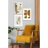 Modern Üçlü Ahşap Çerçeveli Tablo 30 x 40