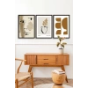 Modern Üçlü Ahşap Çerçeveli Tablo 30 x 40