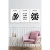 Modern Üçlü Ahşap Çerçeveli Tablo 40 x 60