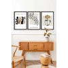 Modern Üçlü Ahşap Çerçeveli Tablo 40 x 60