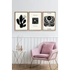 Modern Üçlü Ahşap Çerçeveli Tablo 40 x 60