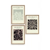 Modern Üçlü Ahşap Çerçeveli Tablo 50 x 70