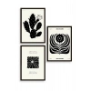 Modern Üçlü Ahşap Çerçeveli Tablo 50 x 70