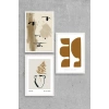 Modern Üçlü Ahşap Çerçeveli Tablo 50 x 70