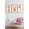 Modern Üçlü Ahşap Çerçeveli Tablo 50 x 70