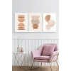 Modern Üçlü Ahşap Çerçeveli Tablo 50 x 70