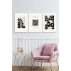 Modern Üçlü Ahşap Çerçeveli Tablo 50 x 70