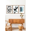 Modern Üçlü Ahşap Çerçeveli Tablo 50 x 70