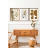 Modern Üçlü Ahşap Çerçeveli Tablo 50 x 70