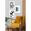 Modern Üçlü Ahşap Çerçeveli Tablo 50 x 70
