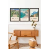 Monet Üçlü Ahşap Çerçeveli Tablo 40 x 60
