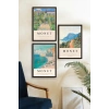 Monet Üçlü Ahşap Çerçeveli Tablo 40 x 60