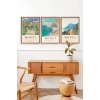 Monet Üçlü Ahşap Çerçeveli Tablo 40 x 60