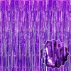 Purple Extra Metalized Fringe Backdrop Curtain