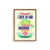 Motto Ahşap Çerçeveli Tablo 17 x 23