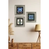 Nazar 3 lü Set Çerçeveli Taş Tablo 20 cm