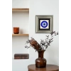 Nazar Boncuğu Çerçeveli Taş Tablo 20 cm