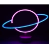 Neon Işıklı Satürn Lamba