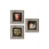 Osman Hamdi Bey 3 lü Set Çerçeveli Taş Tablo 20 cm