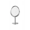 Oval Masaüstü Ayaklı 360° Dönebilen çift taraflı büyüteçli krom ayna 18X10cm