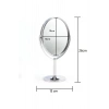 Oval Masaüstü Ayaklı 360° Dönebilen, İşyeri, Seyahat İçin Mini Krom Ayna 15X25CM