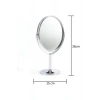 Oval Masaüstü Ayaklı 360° Dönebilen, İşyeri, Seyahat İçin Mini Krom Ayna 15X25CM