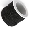 Paraşüt İpi, Bileklik-kolye Örgü İpi 1 Mm 50 Metre Siyah