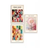 Paul Klee Üçlü Ahşap Çerçeveli Tablo 50 x 70