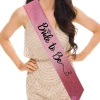 Pink Black Alliance Bride To Be Sash Belt