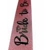 Pink Black Alliance Bride To Be Sash Belt