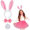 Pink Rabbit Crown Skirt Bow Tie Tail Costume Set Child Size