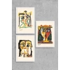 Picasso Üçlü Ahşap Çerçeveli Tablo 23 x 30