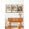 Picasso Üçlü Ahşap Çerçeveli Tablo 23 x 30