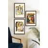 Picasso Üçlü Ahşap Çerçeveli Tablo 40 x 60