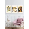 Picasso Üçlü Ahşap Çerçeveli Tablo 40 x 60