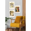 Picasso Üçlü Ahşap Çerçeveli Tablo 40 x 60