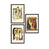 Picasso Üçlü Ahşap Çerçeveli Tablo 50 x 70