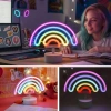 Plastic Rainbow Neon LED Light - Decorative Colorful Desktop and Ambient Lighting (5365)