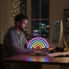 Plastic Rainbow Neon LED Light - Decorative Colorful Desktop and Ambient Lighting (5365)