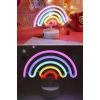 Plastik Gökkuşağı Neon LED Işık – Dekoratif Renkli Masaüstü ve Ambiyans Aydınlatması
