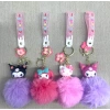 Ponponlu Kuromi Ve Hello Kitty Karışık Anahtarlık