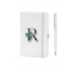 R Harfi Çiçek Baskılı Defter