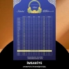 Ramazan İmsakiyesi - 170 Gr - A4 Boyut Kişiye Özel İsimli & Logolu 100 Adet Mor