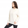 %100 Pamuk Bisiklet Yaka Unisex Basic Sweatshirt AUDAX EKRU