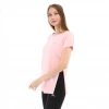 Kadın %100 Pamuk Bisiklet Yaka T-Shirt FUMUS PEMBE